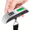 Digitális poggyászmérleg LCD kijelzővel, Max. 50 kg kapacitással, tárási funkcióval, hőmérővel