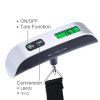 Digitális poggyászmérleg LCD kijelzővel, Max. 50 kg kapacitással, tárási funkcióval, hőmérővel