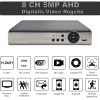 8 csatornás 5MP AHD RÖGZÍTŐ 5IN1 DVR/NVR/ XVR/CVI/ TVI, H.265, ONVIF