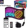 32*64 rugalmas programozható USB 5V RGB animáció szöveg görgetőpanel távirányító reklám LED mátrix autótábla, 20X33cm