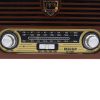 MEIER M-115BT Famintás retro 3 sávos rádió  MP3 5.0 Bluetooth AUX 1200mA Li-ion újratölthető akkumulátoros 