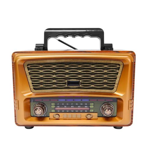 Meier M-1806BT hordozható 3 sávos AM FM SW rádió, nagy hangerő, vezeték nélküli kapcsolat,  távirányító