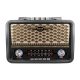 Meier M-1918BT hordozható 3 sávos Am FM Sw rádió, TF kártya és MP3 lejátszó, újratölthető hangszóró, Bluetooth Retro Design