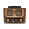 Meier M-1931BT hordozható 3 sávos Am FM Sw rádió, TF kártya és MP3 lejátszó, újratölthető hangszóró, Bluetooth retro design