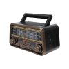 Meier M-1939BT Hordozható 8 sávos AM/FM/SW1-6 rádió, TF kártya és MP3 lejátszó, újratölthető hangszórók Bluetooth Retro Design 