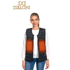 DOLLCINI Női fűthető V-nyakú mellény