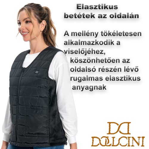 DOLLCINI Női fűthető V-nyakú mellény