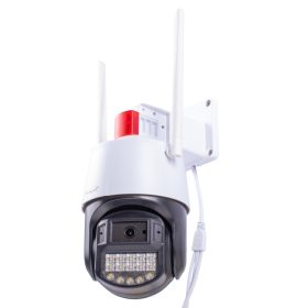   3MP 3.6mm Tuya Smart 360 fokos kültéri intelligens Wifi Ptz kamera színes éjszakai látás villogó lámpával