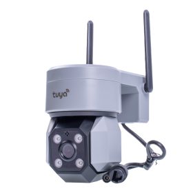   5MP Tuya Smart 360 fokos kültéri intelligens Wifi Ptz kamera mesterséges intelligencia emberérzékeléssel, modern grafit szürke színű