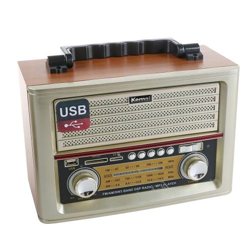 Kemai MD-1705BT Retro hálózati hordozható rádió , Bluetooth és USB 