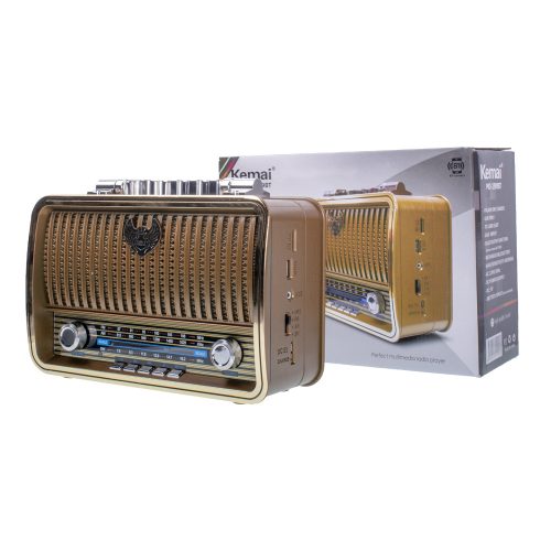 Kemai MD-1909BT USB/SD/MP3/Bluetooth vezeték nélküli retro rádió
