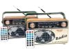 Kemai MD-503BT Bluetooth újratölthető 3 sávos hordozható klasszikus rádió - többszínű 