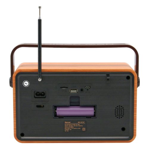 Kemai MD-507BT hordozható 3 sávos Am FM Sw rádió, TF kártya és MP3 lejátszó, újratölthető, Bluetooth, távirányító