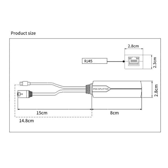 Micro-USB Active POE Splitter Adapter Power Over Ethernet 48V To 5V 