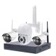 3 Kültéri MIX Wifi 1 forgatható és 2 fix 3MP megfigyelő kamera rendszer, 8 csatornás ONVIF NVR, színes éjszakai látás, H.265+