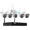 5 Kültéri MIX Wifi 1 forgatható és 4 fix megfigyelő kamera rendszer 3MP, 8 csatornás ONVIF NVR, színes éjszakai látás, H.265+