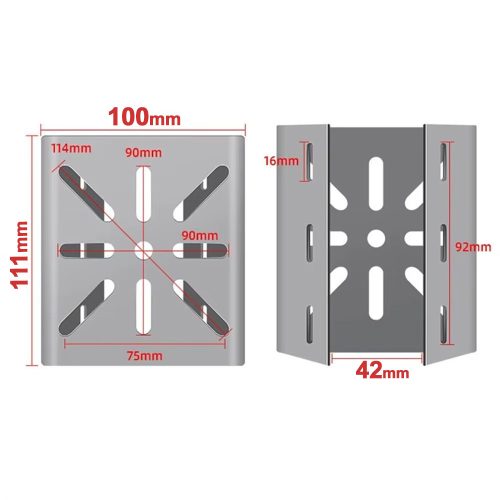 Univerzális oszlopadapter kültéri kamerákhoz, rozsdamentes acél bilincsekkel
