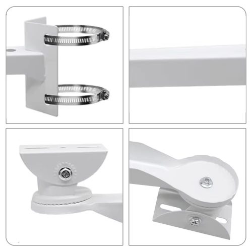 Univerzális alumíniumötvözet konzol oszlopra szerelhető megfigyelő kamera, cső bilinccsel