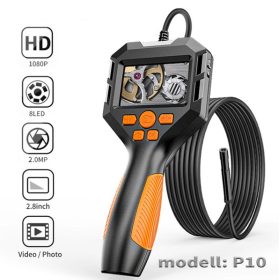   P10 Ipari endoszkóp kamera, 2,8 hüvelykes IPS képernyővel, csatornaellenőrző boreszkóp IP67 vízálló 8 mm-es lencsével