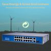 16 Portos 100Mbit PoE Switch 2 Port UP LINK Port 1000Mbit 1 Port Optical Gigabit Uplink