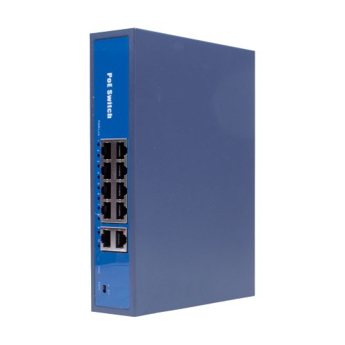 8+2 port asztali PoE switch, 8 PoE + 2 Uplink (120W)