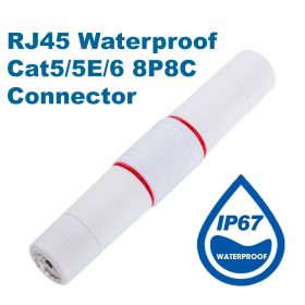   Kültéri Vízálló Ethernet kábel hosszabbító adapter RJ45 UTP toldó 8p8c csatlakozó aljzat-aljzat