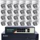 5MP H.265 IP POE SWITCH 24db-os 2.8mm DOME Kamerás Biztonsági Rendszer IP66 Vízálló Éjjeli látás Hangrögzítés AI észlelés XmEye Pro App Távoli hozzáférés