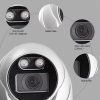 5MP H.265 IP POE 4db-os DOME 2.8mm Kamerás Biztonsági Rendszer IP66 Vízálló Éjjeli látás Hangrögzítés AI észlelés XmEye Pro App Távoli hozzáférés