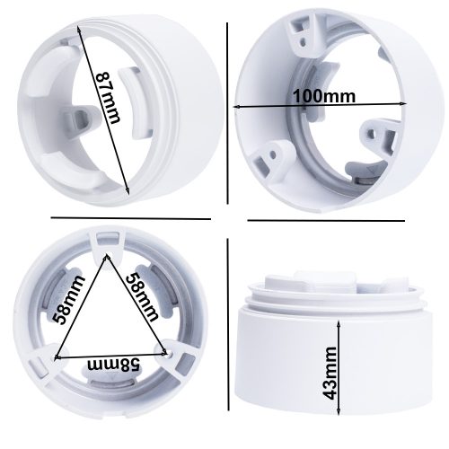 5MP 2,8mm UHD kültéri Turret PoE IP megfigyelő kamera beépített kötődobozzal 