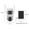 iCSee napelemes 4G dupla lencsés  2+2MP AoV kamera