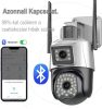 Icsee kétlencsés 3+3MP Wifi kamera vízálló színes éjjellátó videó megfigyelő kamera fényriasztóval 