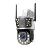 36x optikai zoom 8MP 3 kamerás biztonsági WIFI-s IP kamera XM iCsee kétirányú hanggal, vízálló, távoli hozzáféréssel, kültéri