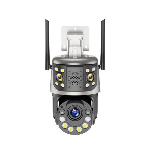 36x optikai zoom 8MP 3 kamerás biztonsági WIFI-s IP kamera XM iCsee kétirányú hanggal, vízálló, távoli hozzáféréssel, kültéri