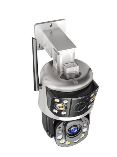 36x optikai zoom 8MP 3 kamerás biztonsági WIFI-s IP kamera XM iCsee kétirányú hanggal, vízálló, távoli hozzáféréssel, kültéri