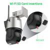 36x optikai zoom 8MP 3 kamerás biztonsági WIFI-s IP kamera XM iCsee kétirányú hanggal, vízálló, távoli hozzáféréssel, kültéri