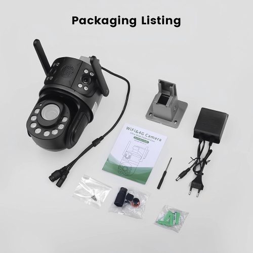 36x optikai zoom 8MP 3 kamerás biztonsági WIFI-s IP kamera XM iCsee kétirányú hanggal, vízálló, távoli hozzáféréssel, kültéri
