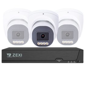   8MP IP POE Switch Biztonsági Turret Kamera Szett választható 1-tól 8 kameráig