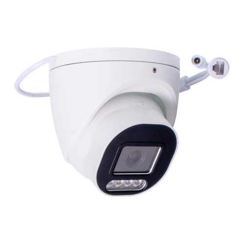 8MP IP POE Turret biztonsági kamera 4mm /F1.0 éjjel nappal színes, mikrofonos, kültéri/beltéri