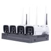 4 kamerás 3MP -es WIFI-s rendszer, kültéri/beltéri használatra mikrofonos, hibrid IR  éjjeli színes látás