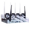 4 kamerás 3MP -es WIFI-s rendszer, kültéri/beltéri használatra mikrofonos, hibrid IR  éjjeli színes látás