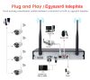 4 kamerás 3MP -es WIFI-s rendszer, kültéri/beltéri használatra mikrofonos, hibrid IR  éjjeli színes látás