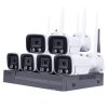 6 kamerás 5MP -es WIFI-s rendszer, kültéri/beltéri használatra mikrofonos, hibrid IR  éjjeli színes látás