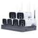 6 kamerás 5MP -es WIFI-s rendszer, kültéri/beltéri használatra mikrofonos, hibrid IR  éjjeli színes látás