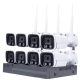 8 kamerás 5MP -es WIFI-s rendszer, kültéri/beltéri használatra mikrofonos, hibrid IR  éjjeli színes látás