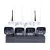 4 kamerás 5MP -es WIFI-s rendszer, kültéri/beltéri használatra mikrofonos, hibrid IR  éjjeli színes látás