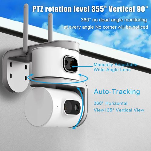 SEC-V380-D4G Dupla Lencsés Kültéri 4G LTE Smart Kamera (3MP+3MP, PTZ, V380 Pro)