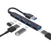  USB elosztó 4 az 1-ben USB hub 4 USB 3.0 porttal