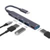 Type-C - USB elosztó 4 az 1-ben USB OTG hub 3 USB 3.0 porttal és 1 Type-C töltő porttal