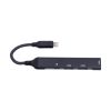 Type-C - USB elosztó 4 az 1-ben USB OTG hub 3 USB 3.0 porttal és 1 Type-C töltő porttal