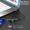 Type-C - USB elosztó 4 az 1-ben USB OTG hub 3 USB 3.0 porttal és 1 Type-C töltő porttal